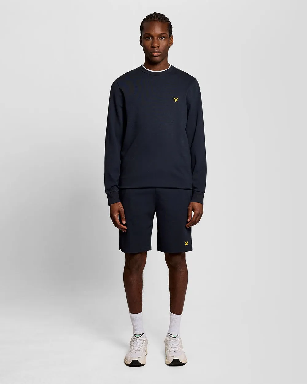Lyle & Scott Mens Sports Lightweight Sweat Shorts | Dark Navy sold by The Foot Factory product image thumbnail 2