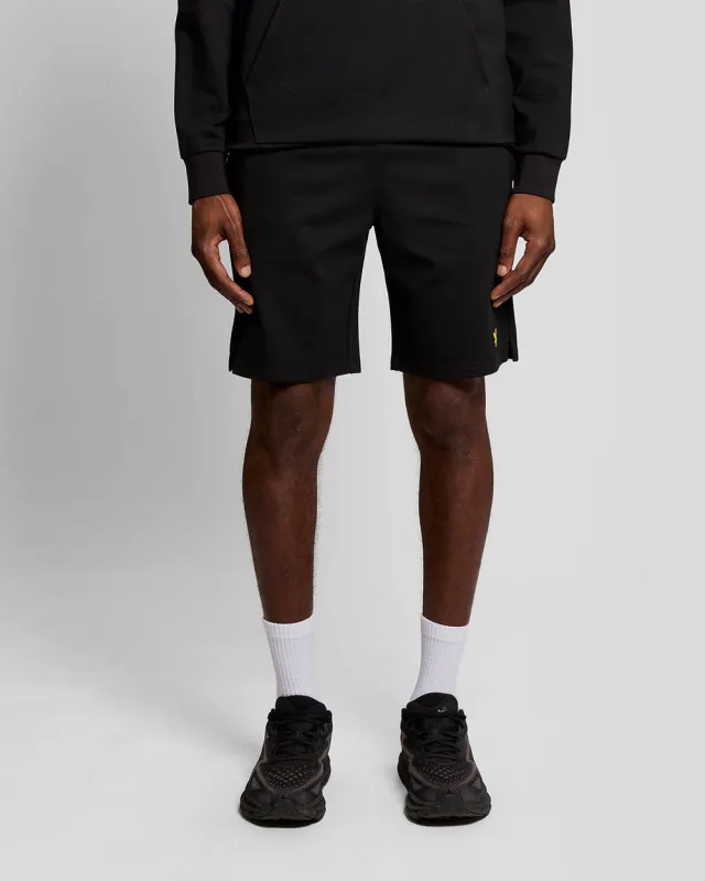Lyle & Scott Mens Sports Lightweight Sweat Shorts | Jet Black made by Lyle & Scott