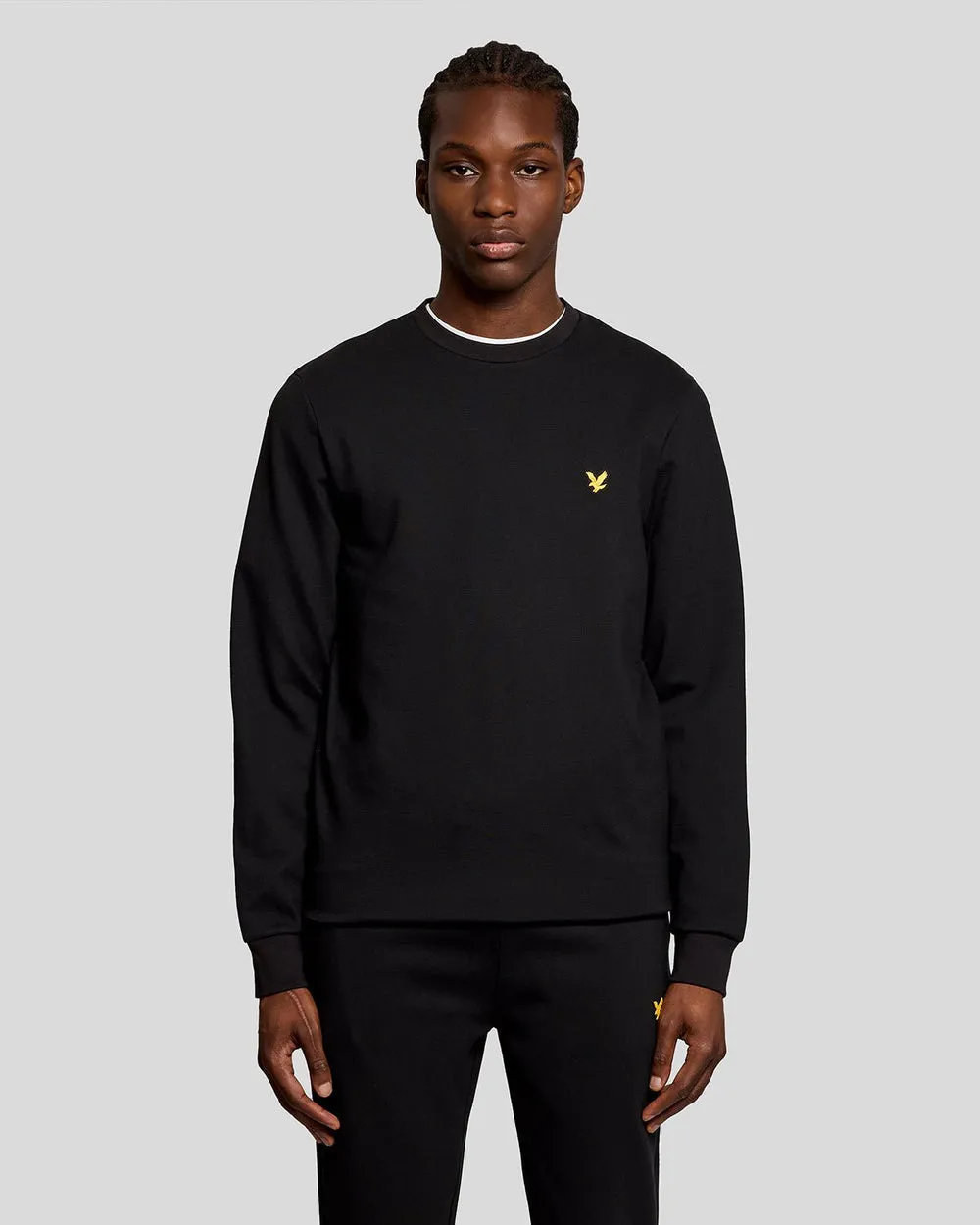Lyle & Scott Mens Sports Lightweight Sweatshirt | Jet Black sold by The Foot Factory