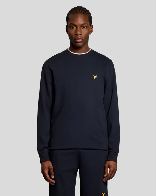 Lyle & Scott Mens Sports Lightweight Sweatshirt | Dark Navy sold by The Foot Factory
