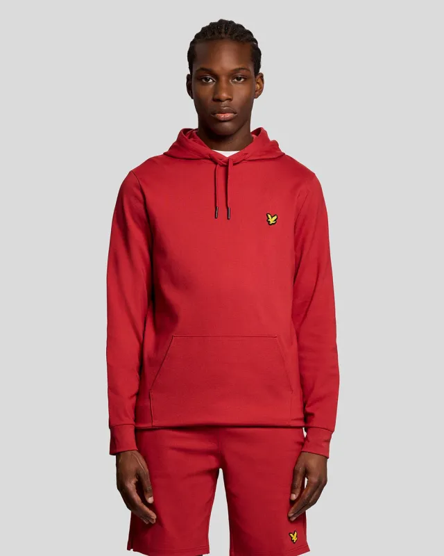 Lyle & Scott Mens Sports Lightweight Hoodie | Garnet sold by The Foot Factory