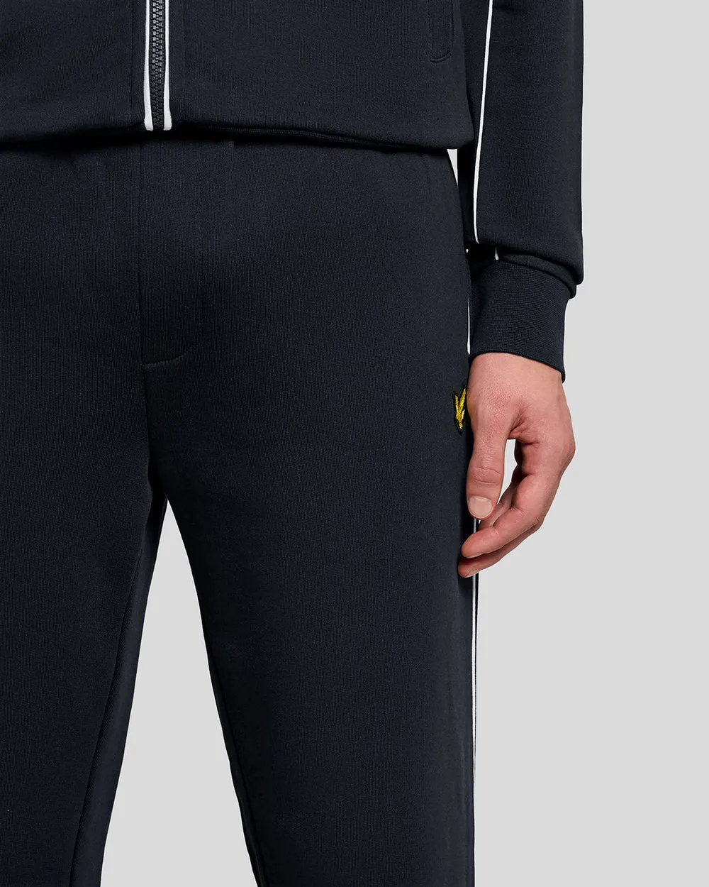Lyle & Scott Mens Straight Leg Piped Track Pants | Dark Navy sold by The Foot Factory product image thumbnail 3