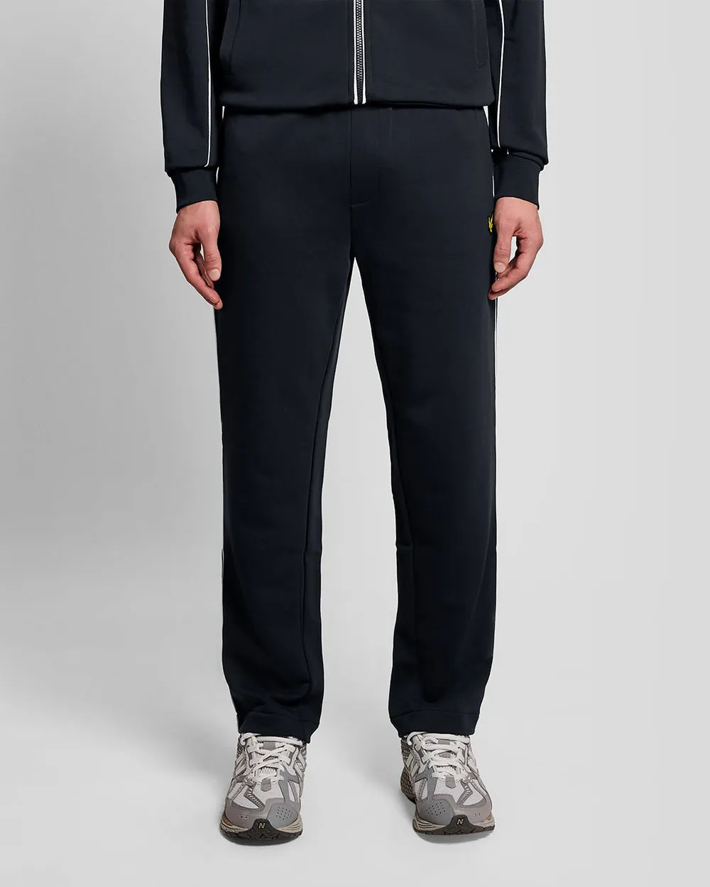 Lyle & Scott Mens Straight Leg Piped Track Pants | Dark Navy sold by The Foot Factory
