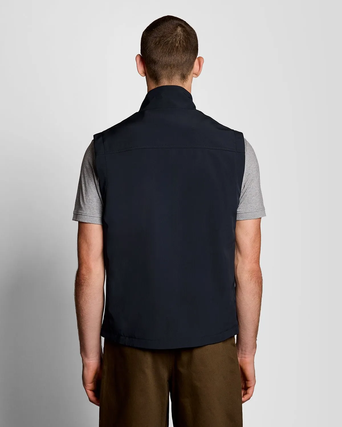 Lyle & Scott Mens Mesh-Back Softshell Gilet | Dark Navy sold by The Foot Factory product image thumbnail 4
