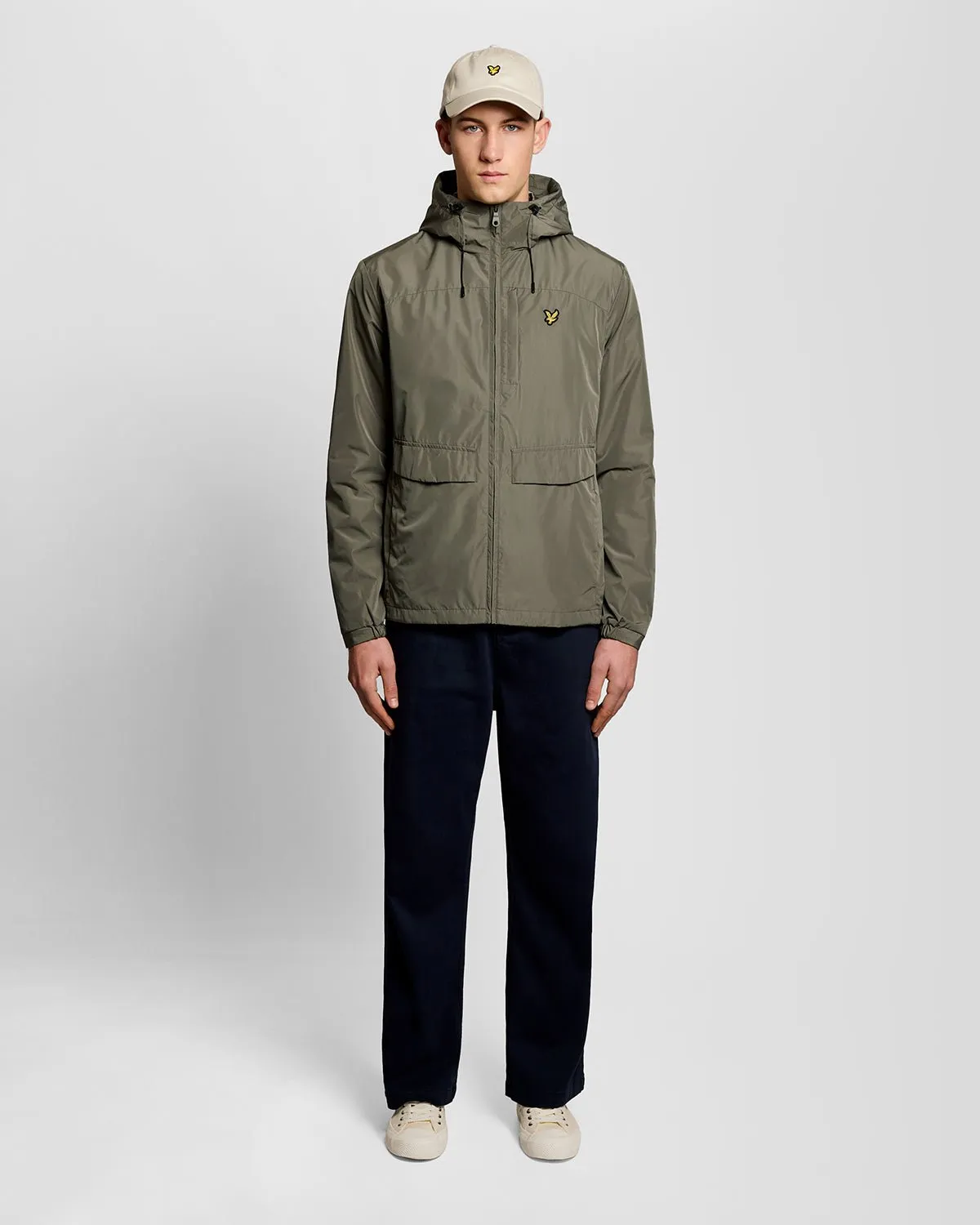 Lyle & Scott Mens Lightweight Hooded Jacket | Khaki Ash sold by The Foot Factory product image thumbnail 2