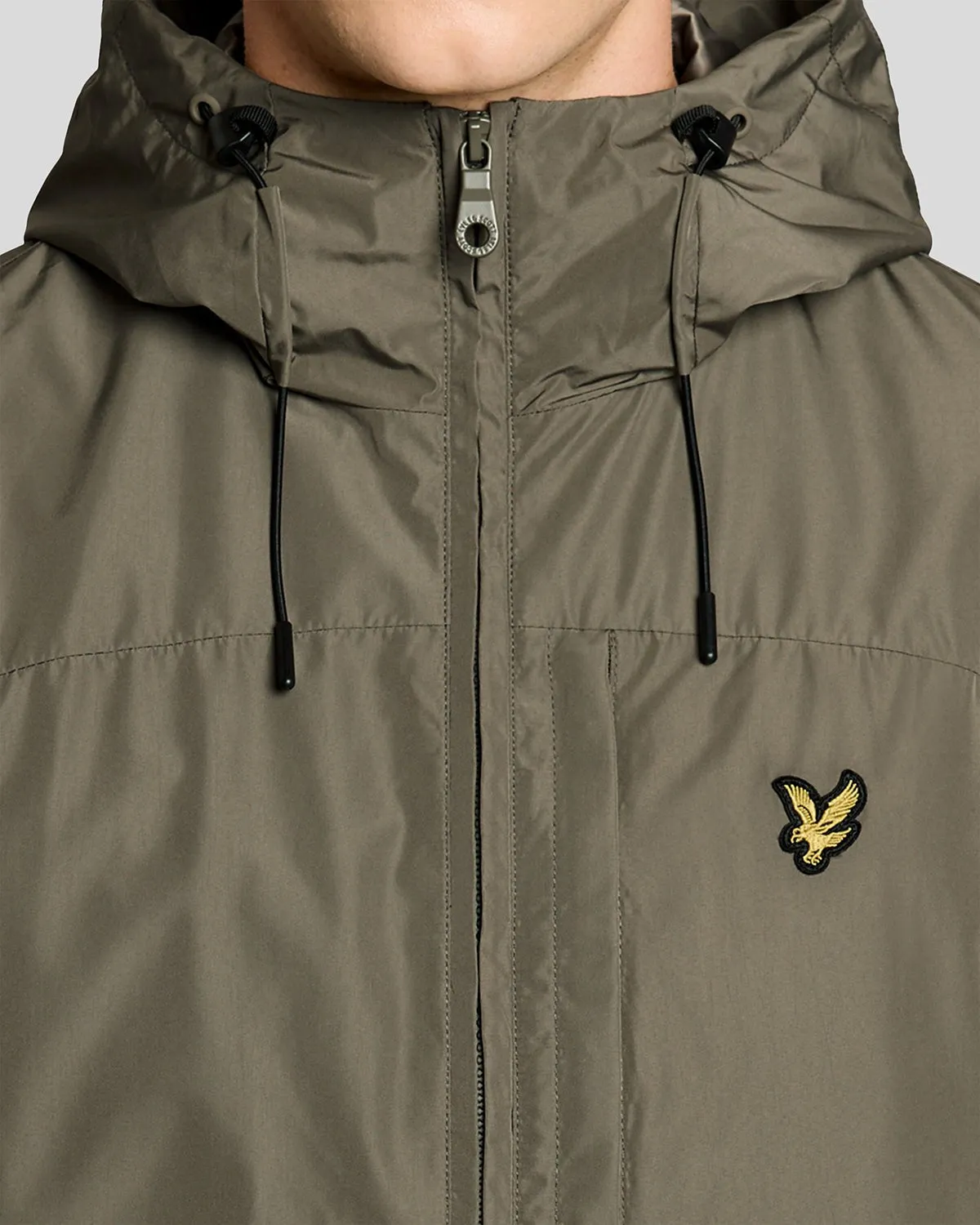 Lyle & Scott Mens Lightweight Hooded Jacket | Khaki Ash sold by The Foot Factory product image thumbnail 3