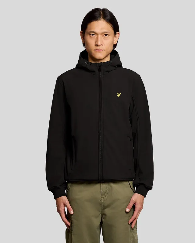 Lyle & Scott Mens Fleece Lined Softshell Jacket | Jet Black sold by The Foot Factory