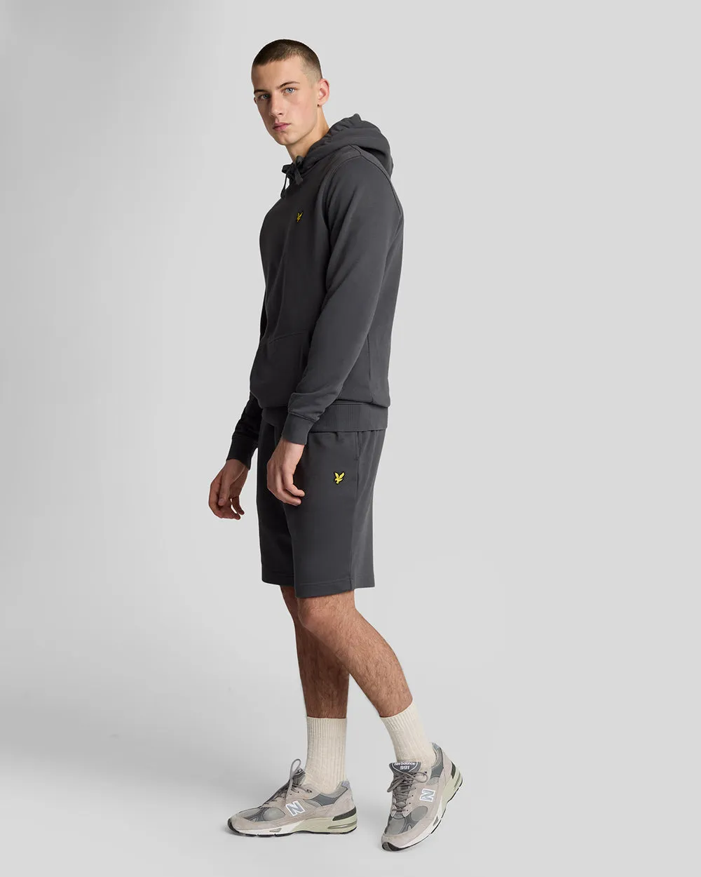 Lyle & Scott Mens Cotton Sweat Shorts | Gunmetal sold by The Foot Factory product image thumbnail 2