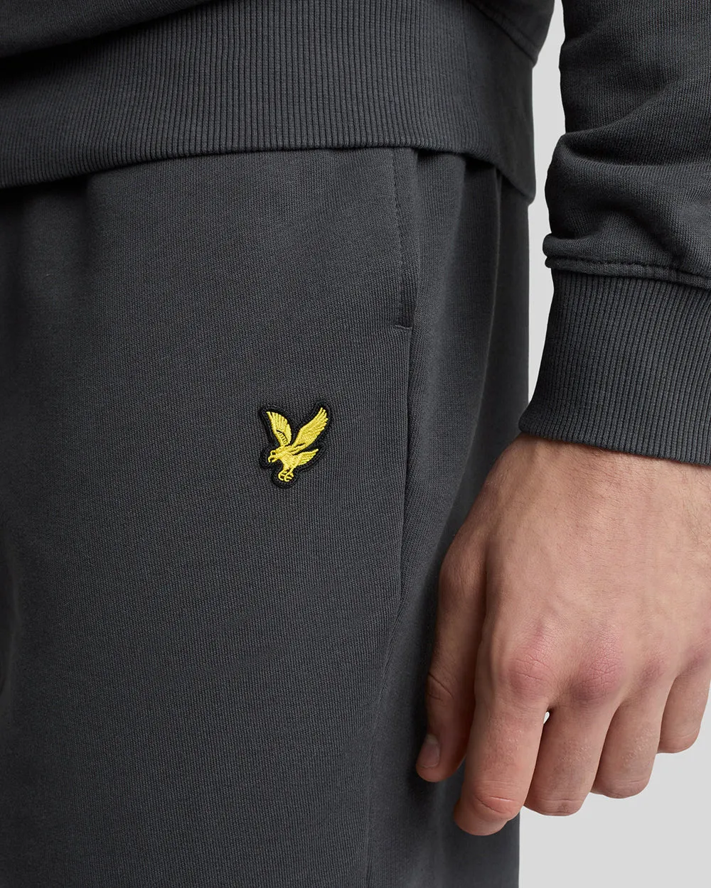 Lyle & Scott Mens Cotton Sweat Shorts | Gunmetal sold by The Foot Factory product image thumbnail 4