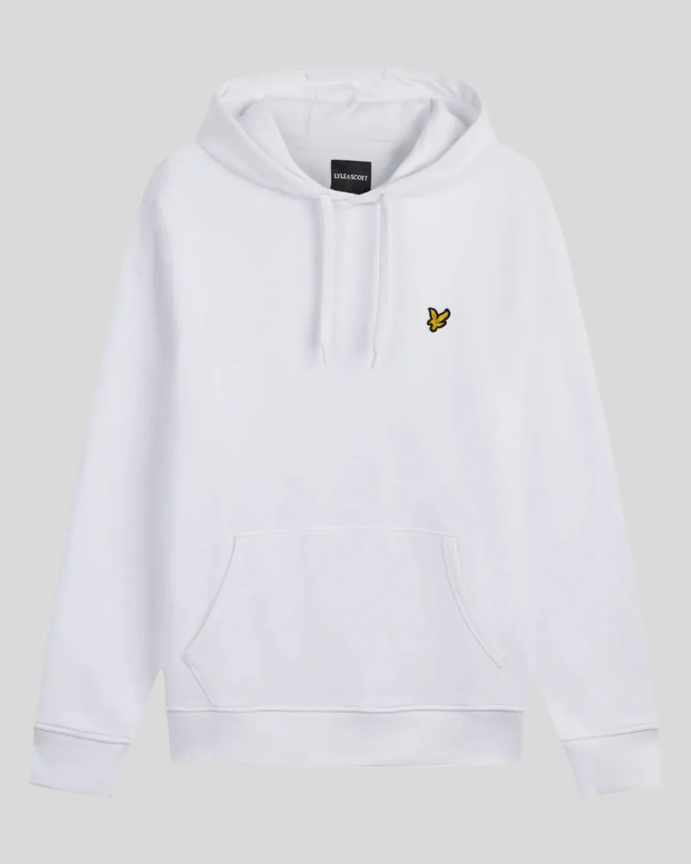 Lyle & Scott Mens Loopback Cotton Hoodie | White sold by The Foot Factory product image thumbnail 5