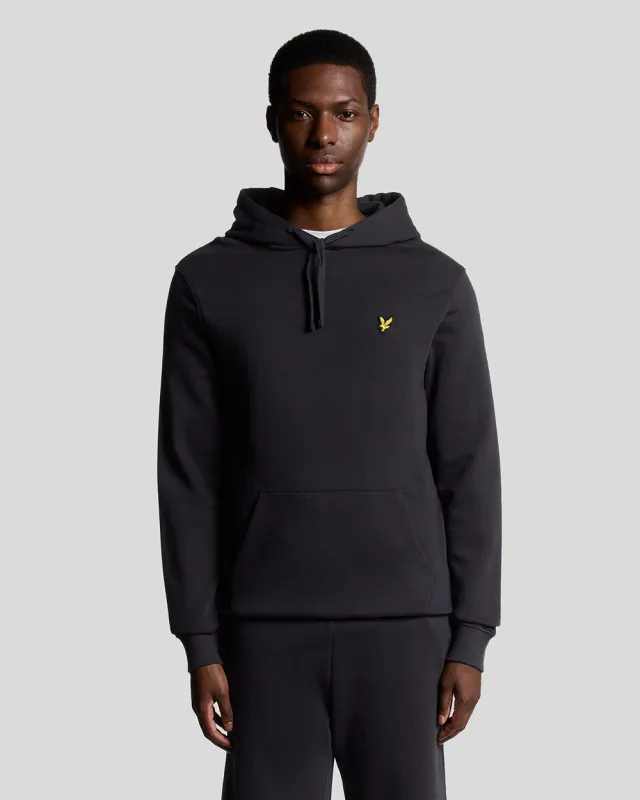 Lyle & Scott Mens Loopback Cotton Hoodie | Dark Navy sold by The Foot Factory