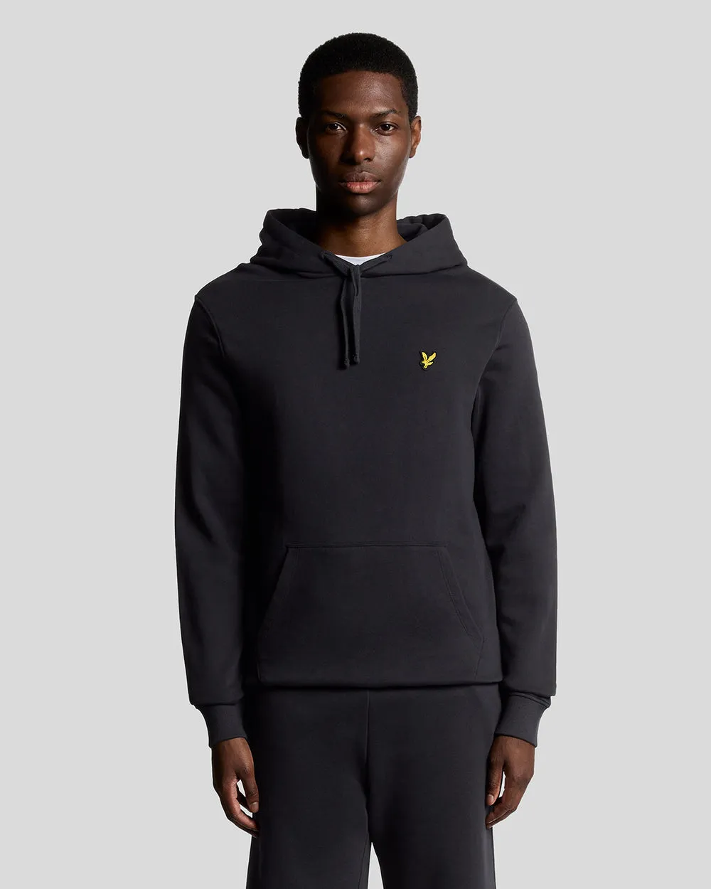 Lyle & Scott Mens Loopback Cotton Hoodie | Dark Navy sold by The Foot Factory