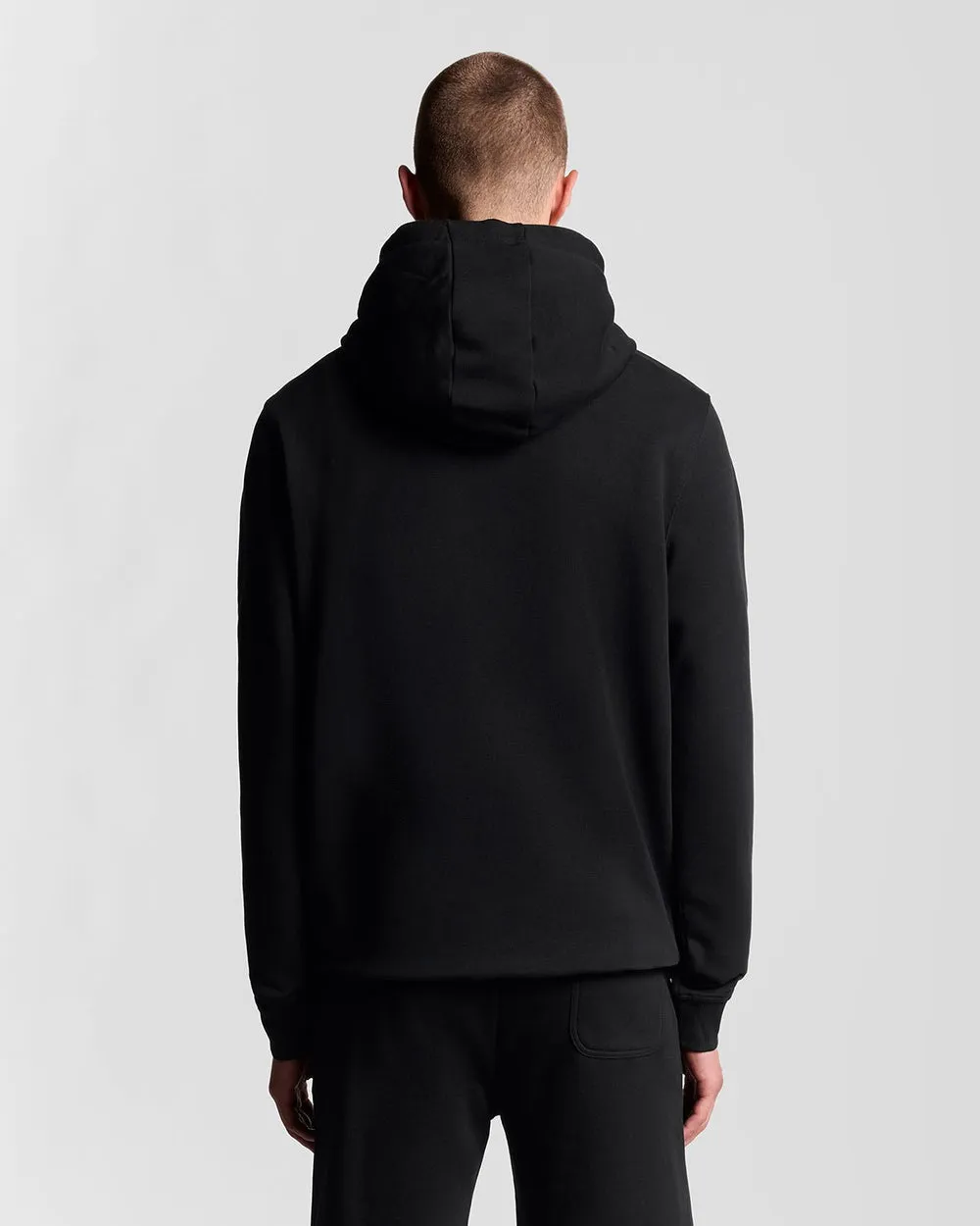 Lyle & Scott Mens Loopback Cotton Hoodie | Black sold by The Foot Factory product image thumbnail 4