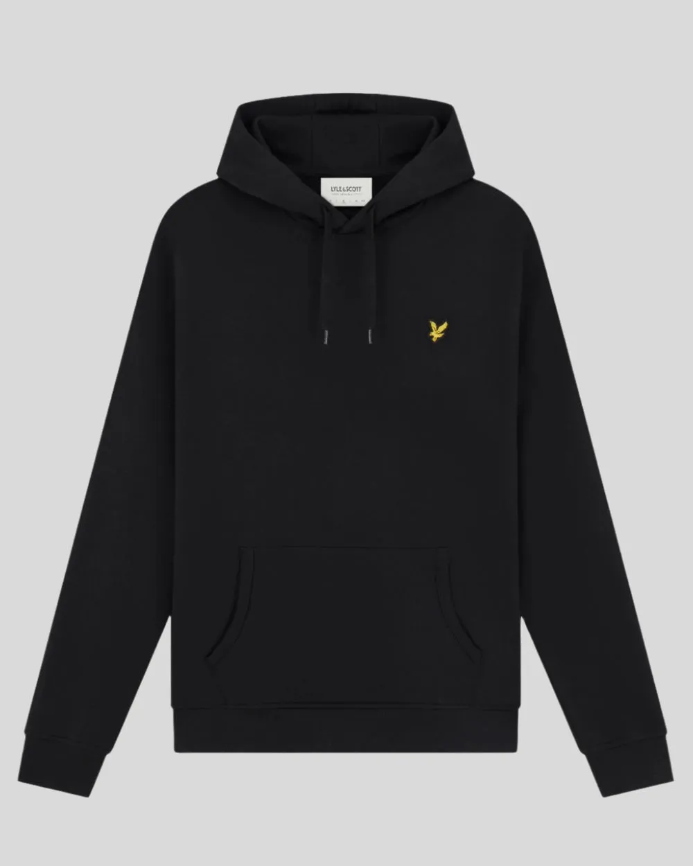 Lyle & Scott Mens Loopback Cotton Hoodie | Black sold by The Foot Factory product image thumbnail 5