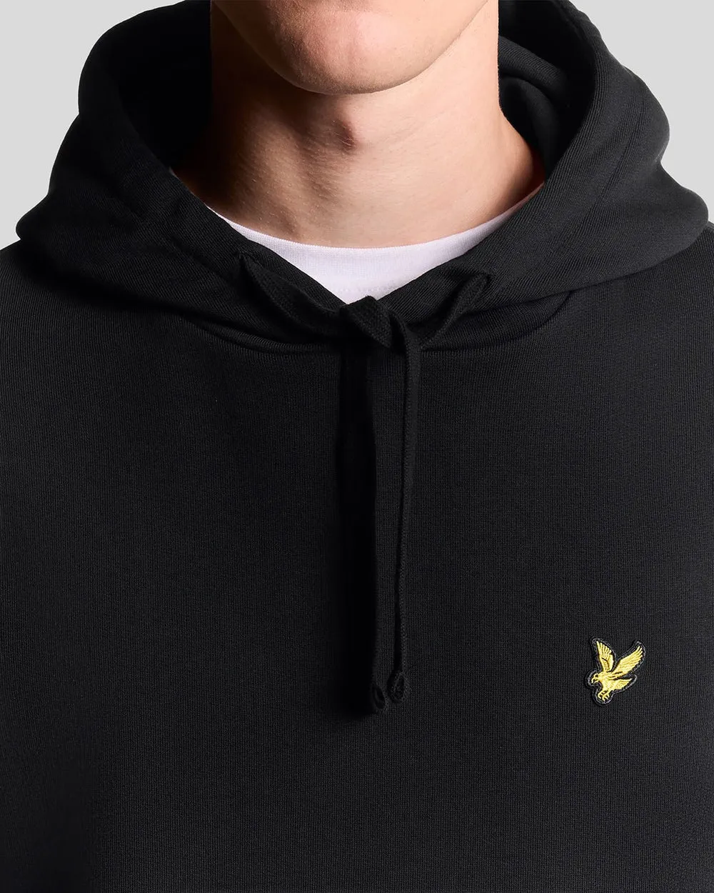 Lyle & Scott Mens Loopback Cotton Hoodie | Black sold by The Foot Factory product image thumbnail 3