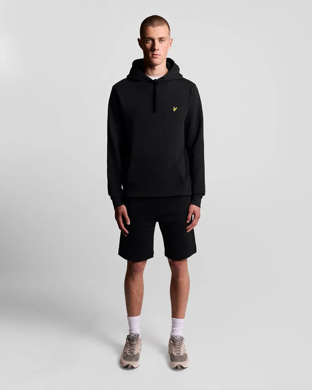Lyle & Scott Mens Loopback Cotton Hoodie | Black sold by The Foot Factory product image thumbnail 2