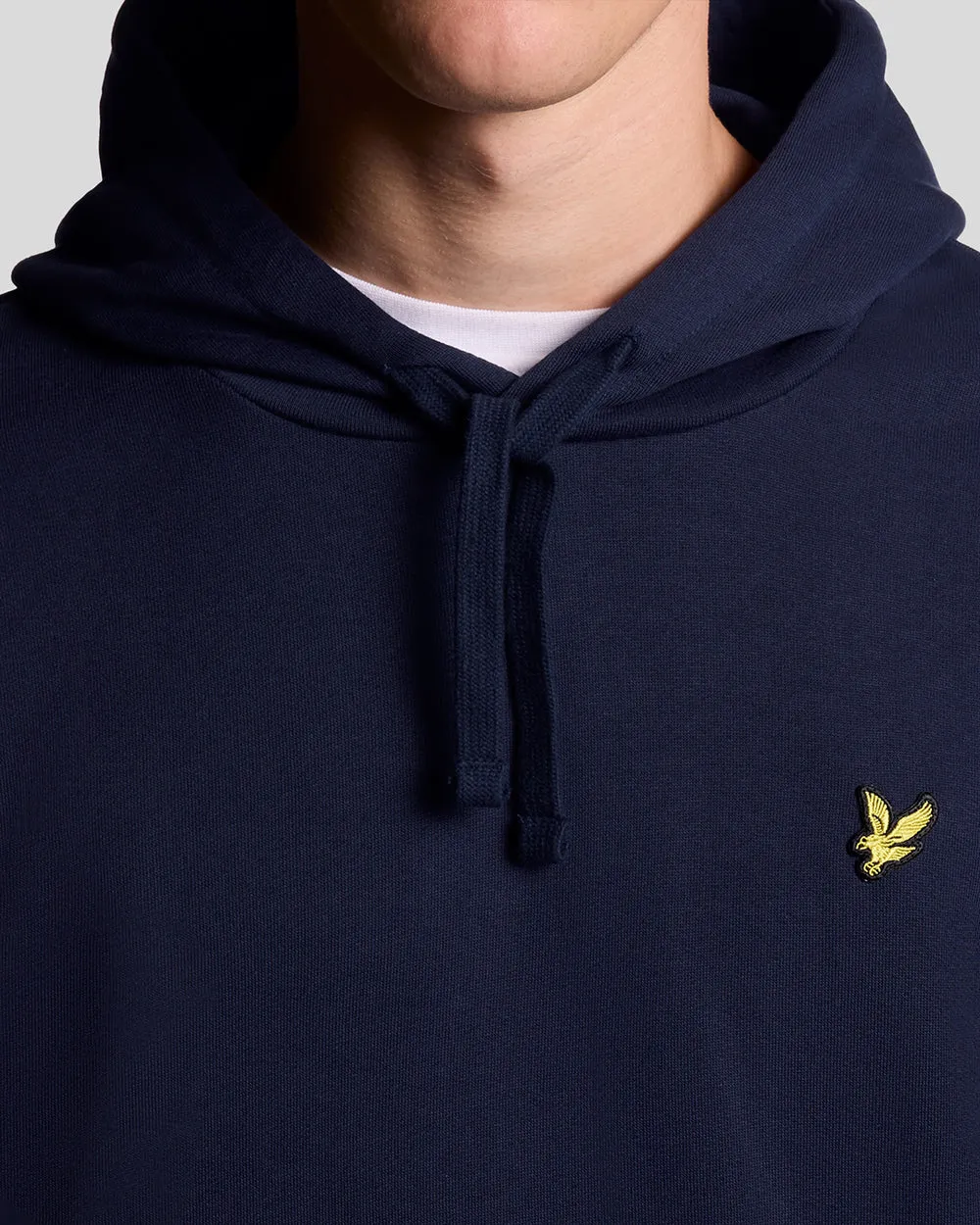 Lyle & Scott Mens Loopback Cotton Hoodie | Navy sold by The Foot Factory product image thumbnail 3