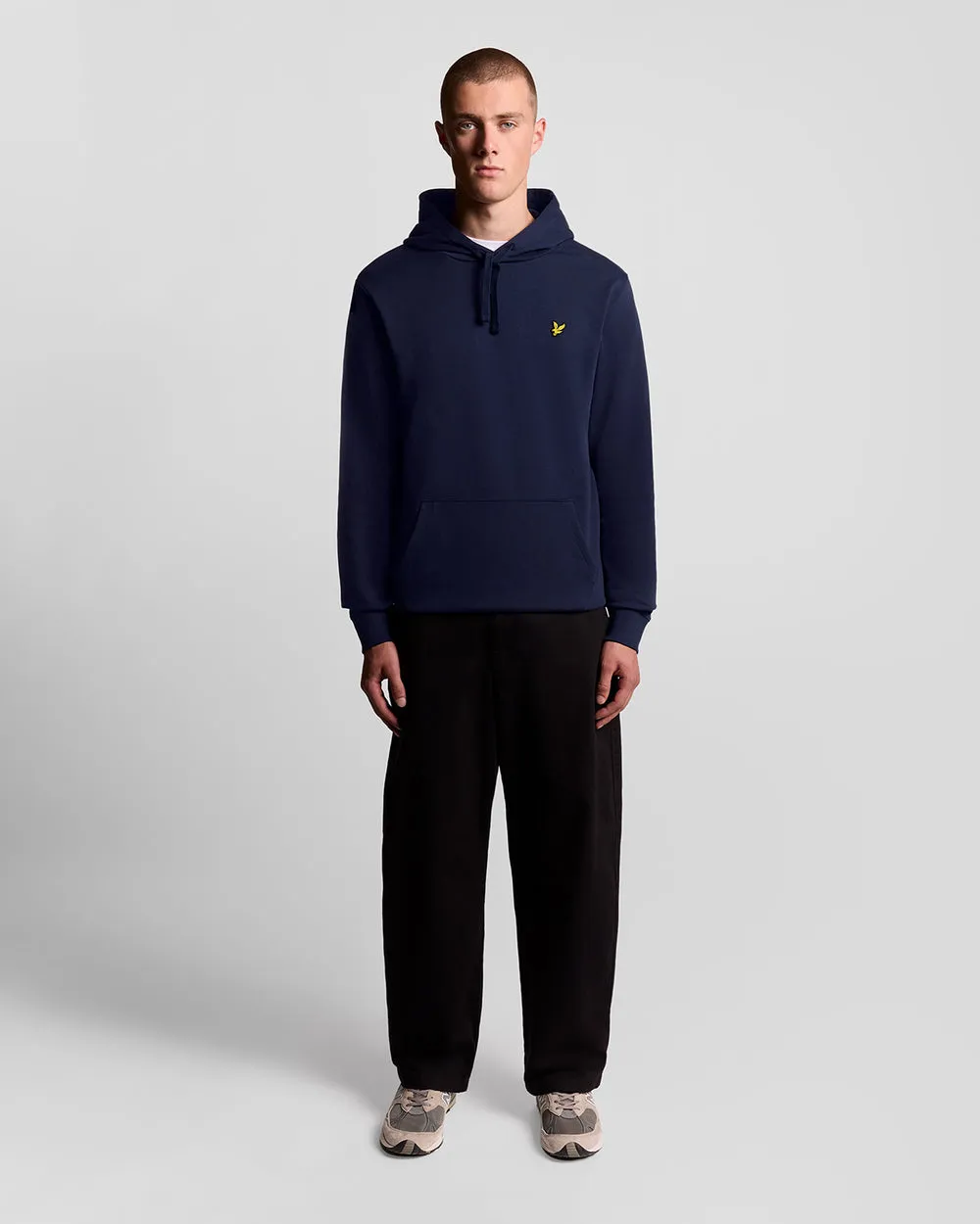 Lyle & Scott Mens Loopback Cotton Hoodie | Navy sold by The Foot Factory product image thumbnail 2
