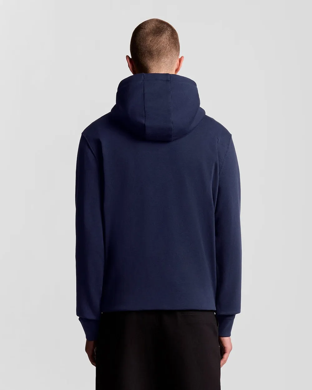 Lyle & Scott Mens Loopback Cotton Hoodie | Navy sold by The Foot Factory product image thumbnail 4