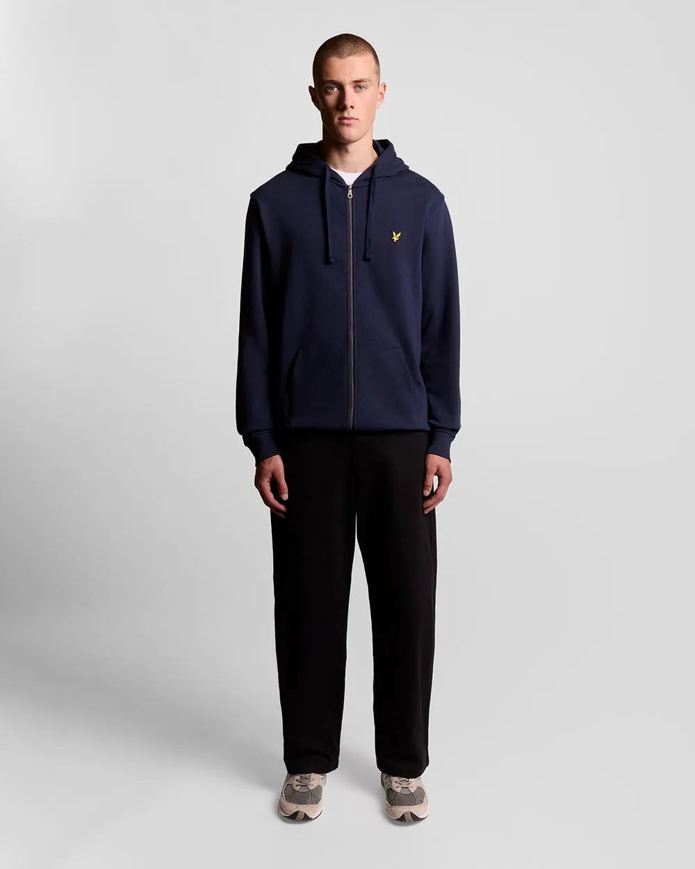 Lyle & Scott Mens Loopback Cotton Full Zip Hoodie | Navy sold by The Foot Factory product image thumbnail 2