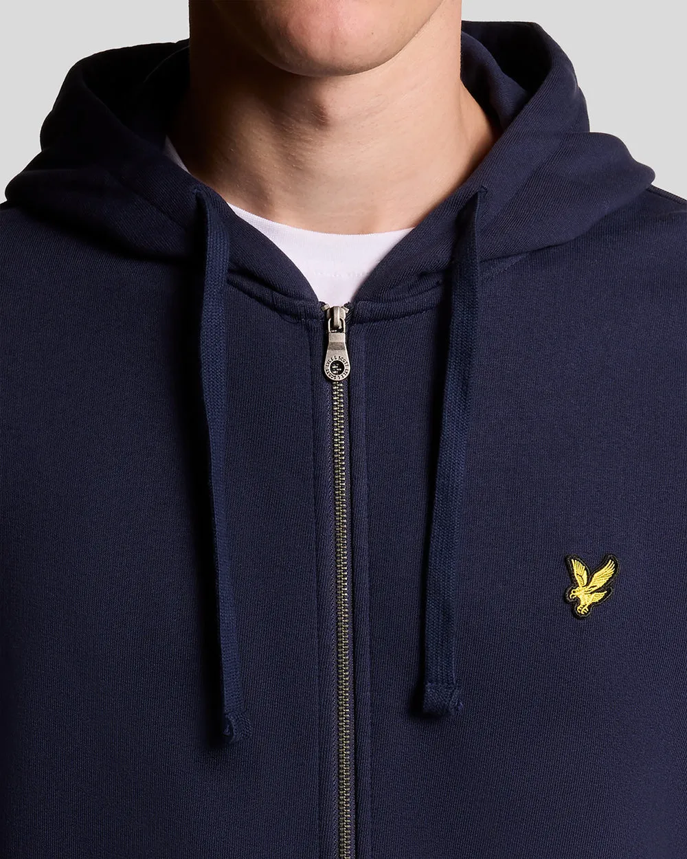 Lyle & Scott Mens Loopback Cotton Full Zip Hoodie | Navy sold by The Foot Factory product image thumbnail 3