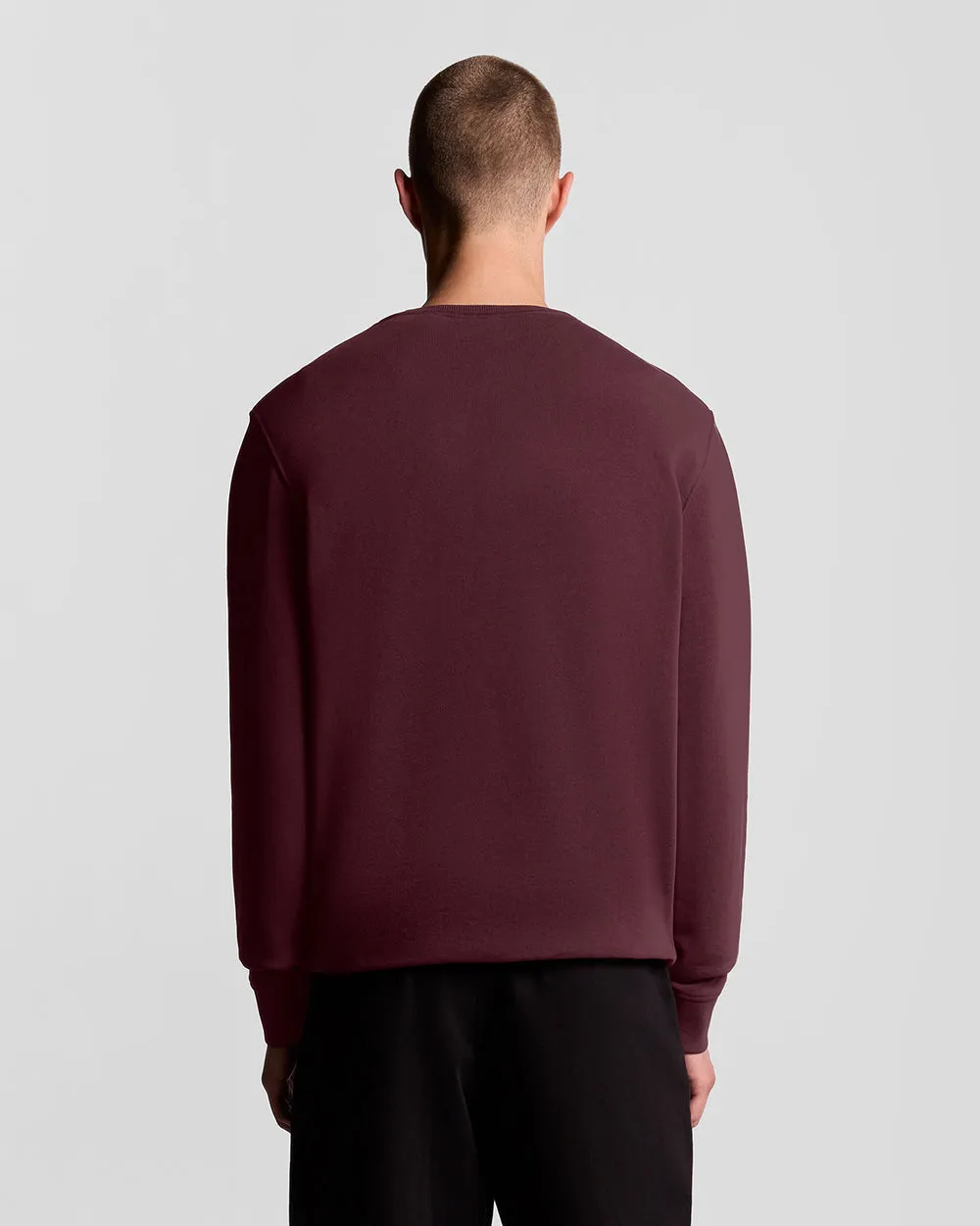 Lyle & Scott Mens Crew Neck Sweatshirt | Burgundy sold by The Foot Factory product image thumbnail 4