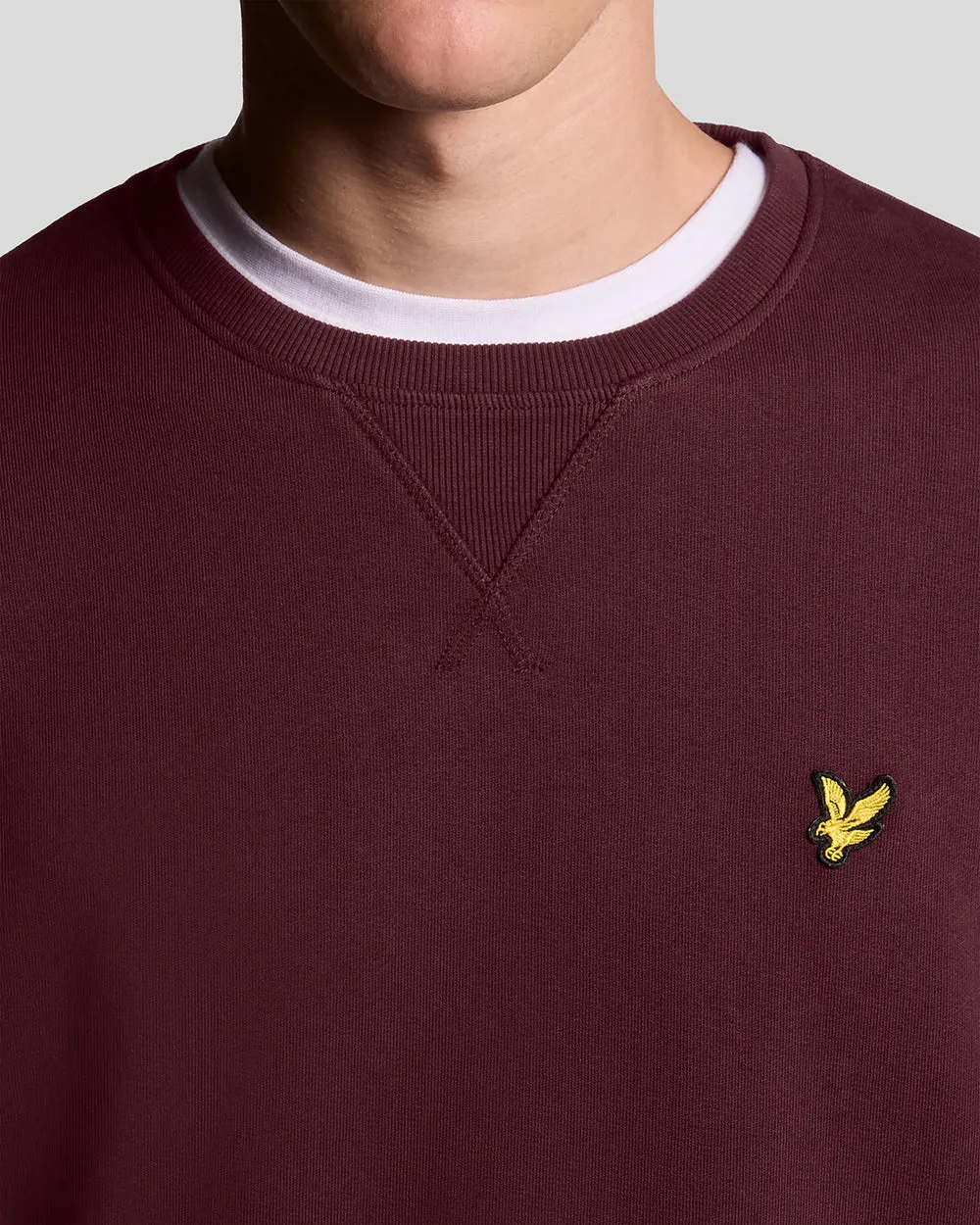 Lyle & Scott Mens Crew Neck Sweatshirt | Burgundy sold by The Foot Factory product image thumbnail 3