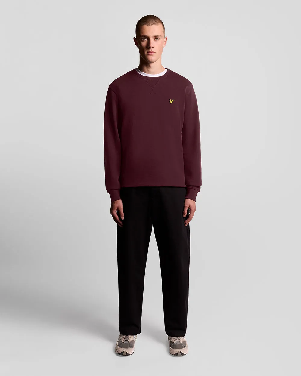Lyle & Scott Mens Crew Neck Sweatshirt | Burgundy sold by The Foot Factory product image thumbnail 2