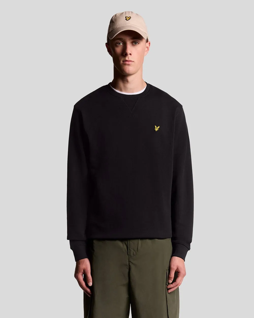 Lyle & Scott Mens Crew Neck Sweatshirt | Jet Black sold by The Foot Factory
