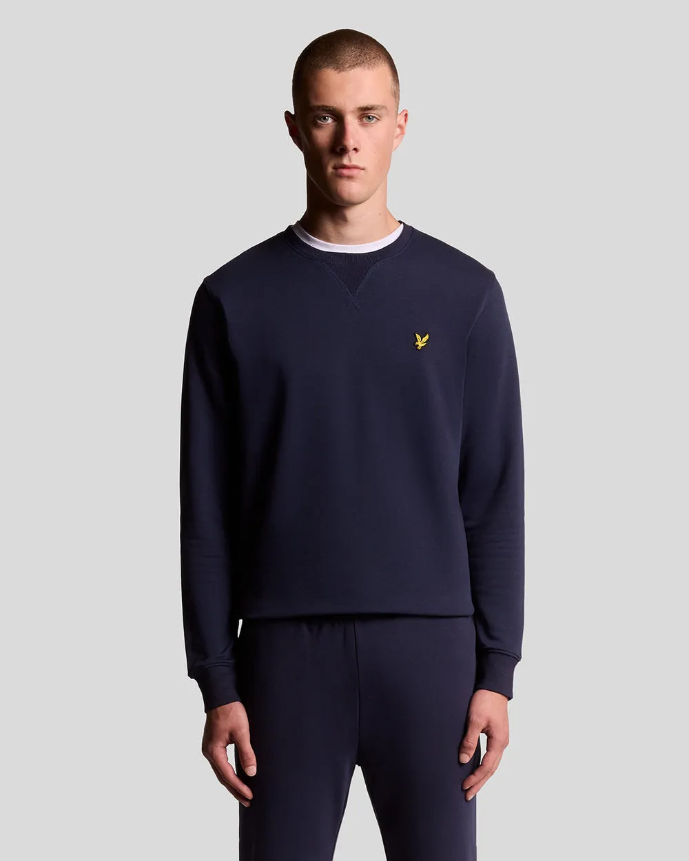 Lyle & Scott Mens Crew Neck Sweatshirt | Navy sold by The Foot Factory