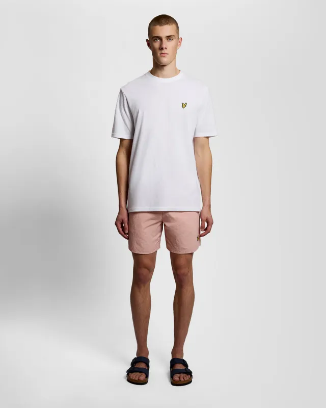 Lyle & Scott Mens Swim Shorts | Pink Grapefruit sold by The Foot Factory