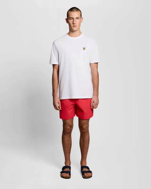 Lyle & Scott Mens Swim Shorts | Cherry Red sold by The Foot Factory