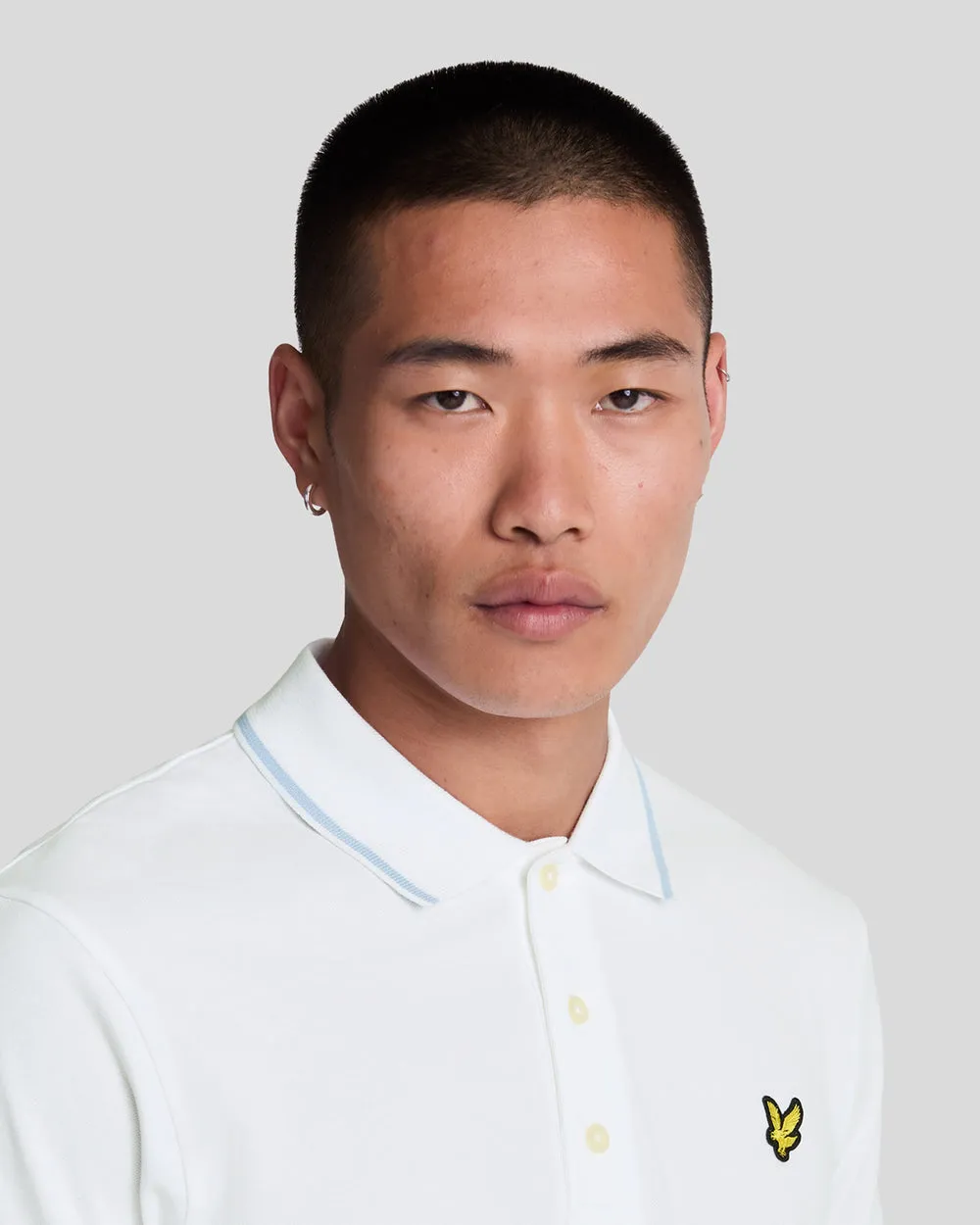 Lyle & Scott Mens Tipped Polo Shirt | White Light Blue sold by The Foot Factory product image thumbnail 4