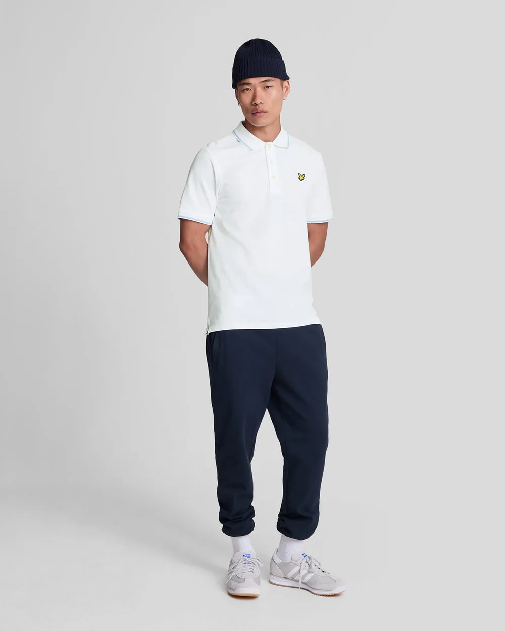 Lyle & Scott Mens Tipped Polo Shirt | White Light Blue sold by The Foot Factory product image thumbnail 2