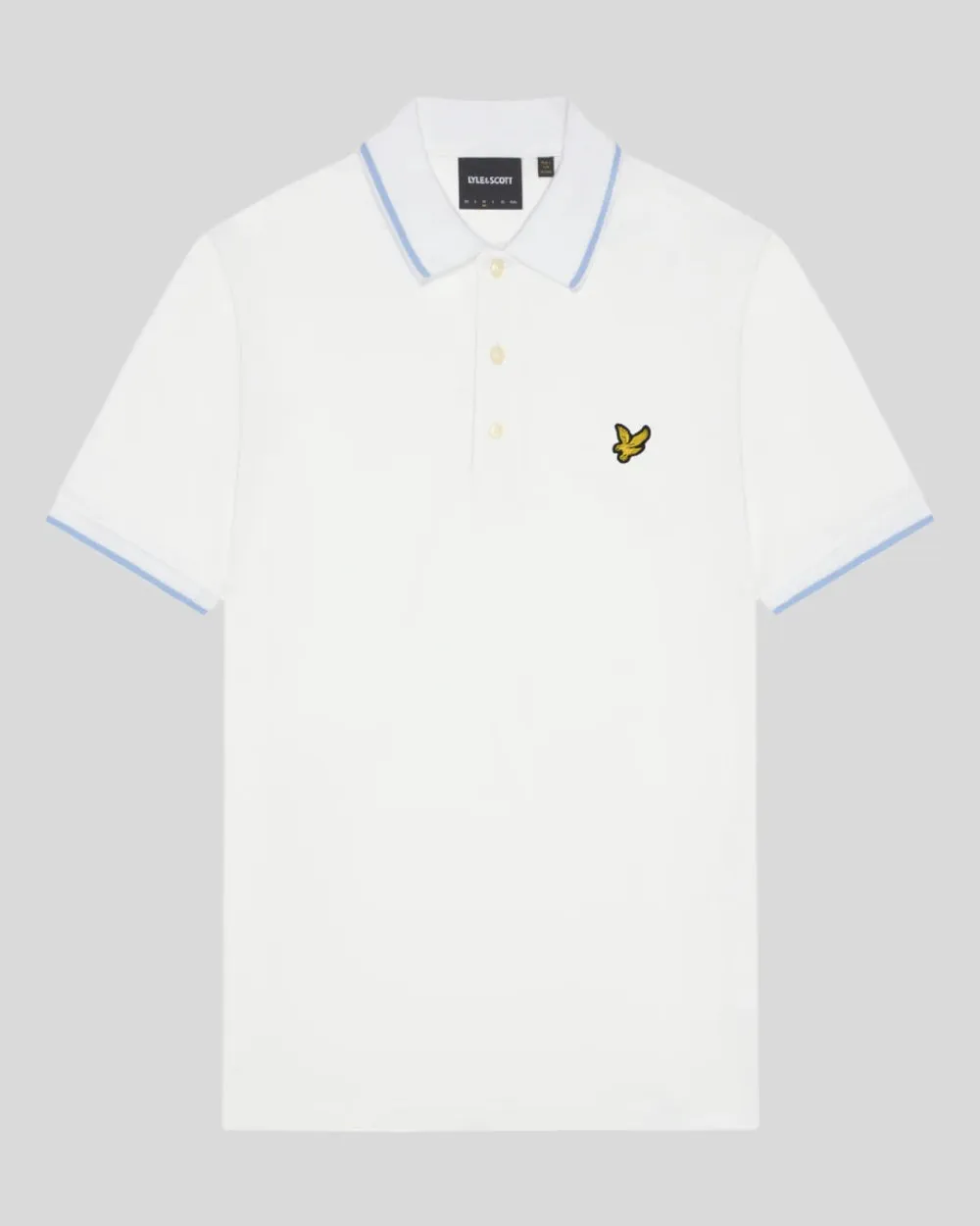 Lyle & Scott Mens Tipped Polo Shirt | White Light Blue sold by The Foot Factory product image thumbnail 5