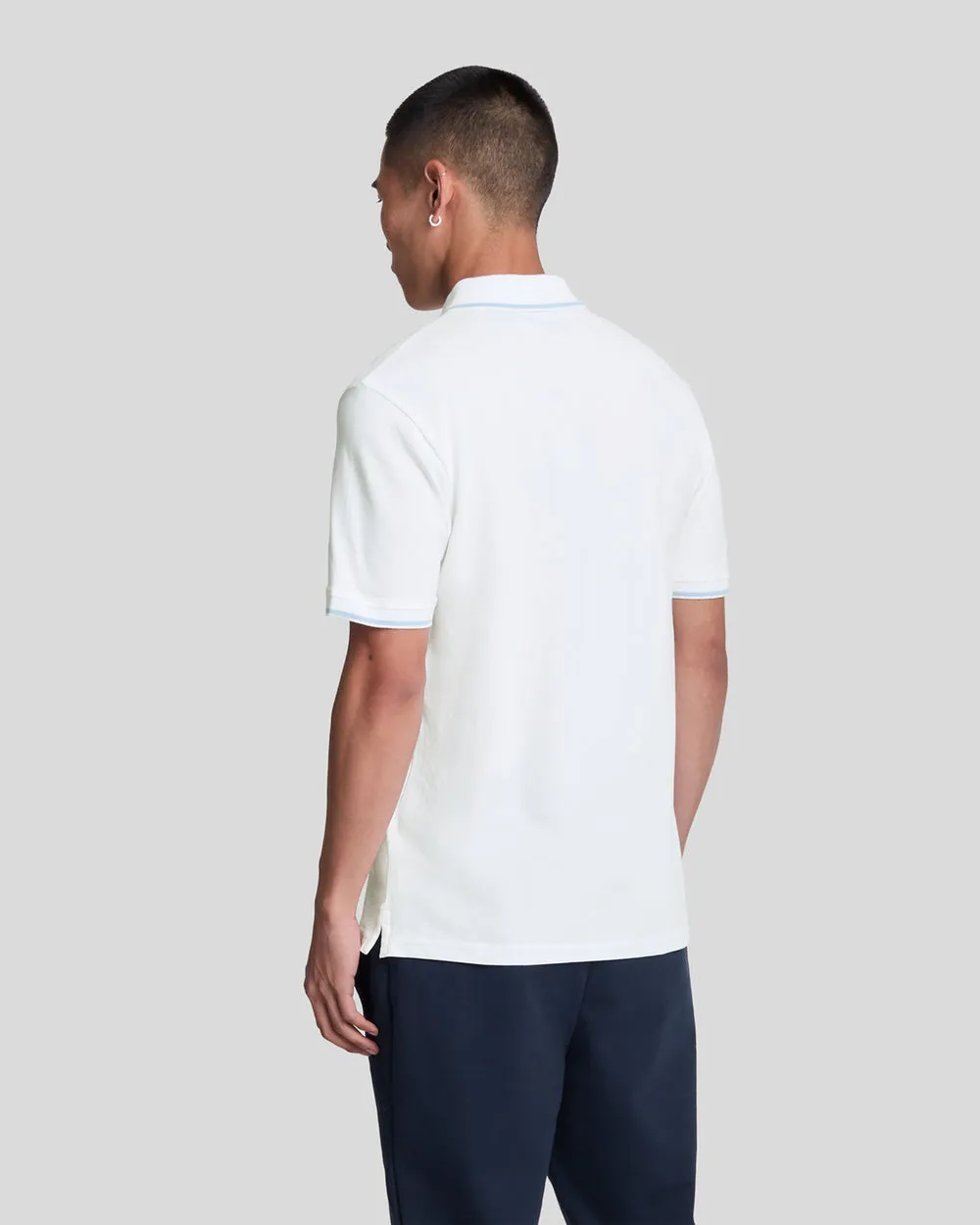Lyle & Scott Mens Tipped Polo Shirt | White Light Blue sold by The Foot Factory product image thumbnail 3