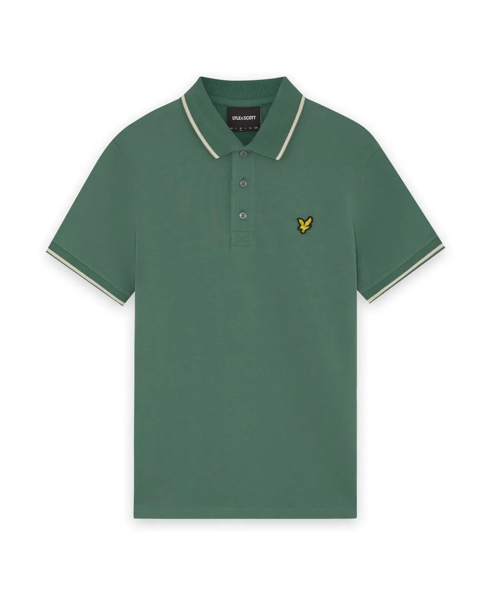 Lyle & Scott Mens Tipped Polo Shirt | Everglade Wheat sold by The Foot Factory product image thumbnail 5