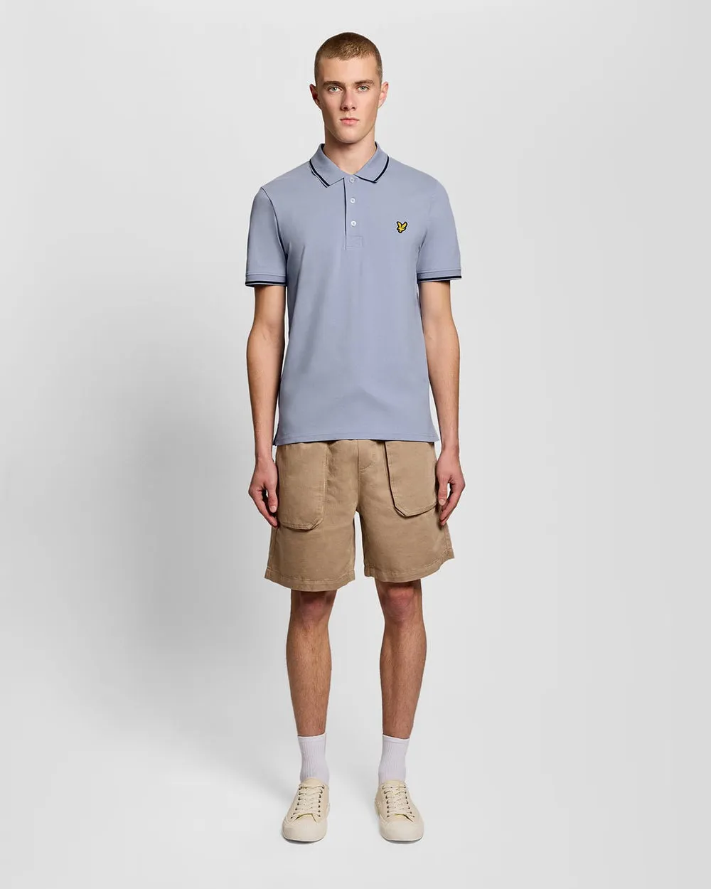Lyle & Scott Mens Tipped Polo Shirt | Bubble Blue Jet Black sold by The Foot Factory product image thumbnail 2