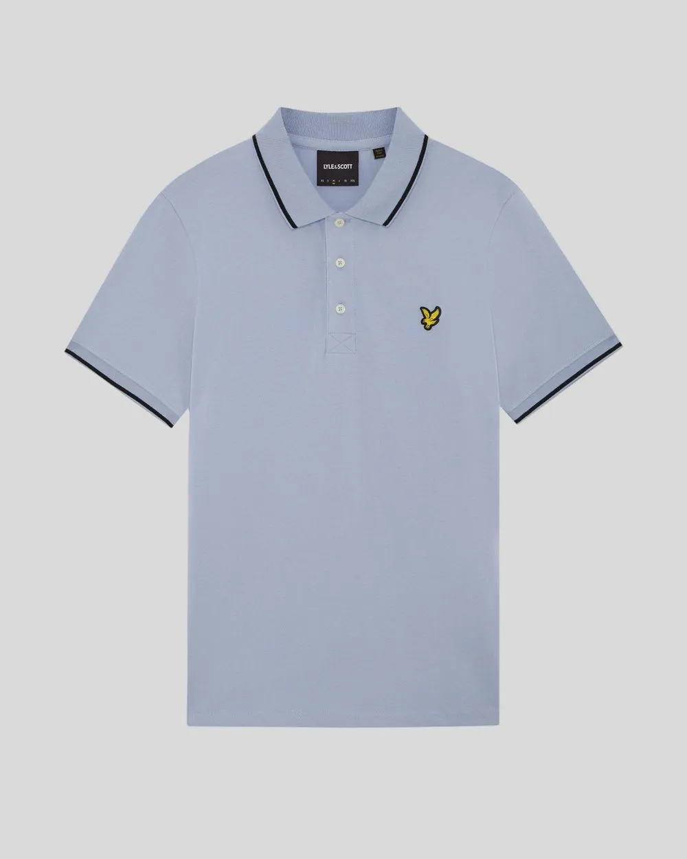 Lyle & Scott Mens Tipped Polo Shirt | Bubble Blue Jet Black sold by The Foot Factory product image thumbnail 5