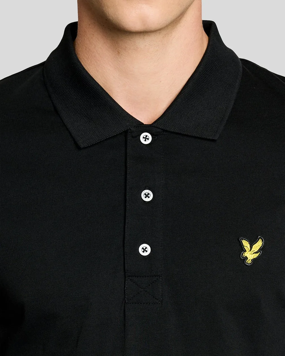 Lyle & Scott Mens Cotton Jersey Polo Shirt | Jet Black sold by The Foot Factory product image thumbnail 3