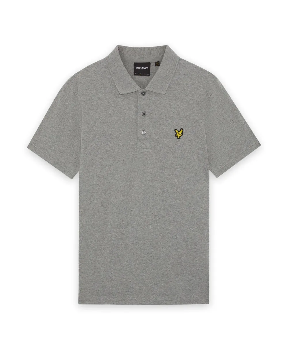 Lyle & Scott Mens Cotton Jersey Polo Shirt | Mid Grey Marl sold by The Foot Factory product image thumbnail 5