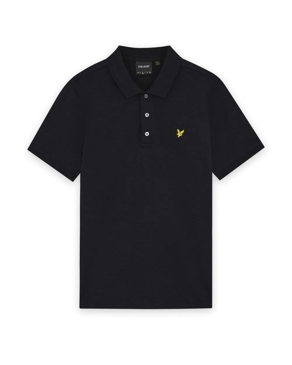 Lyle & Scott Mens Fine Cotton Slub Polo Shirt | Jet Black sold by The Foot Factory product image thumbnail 5