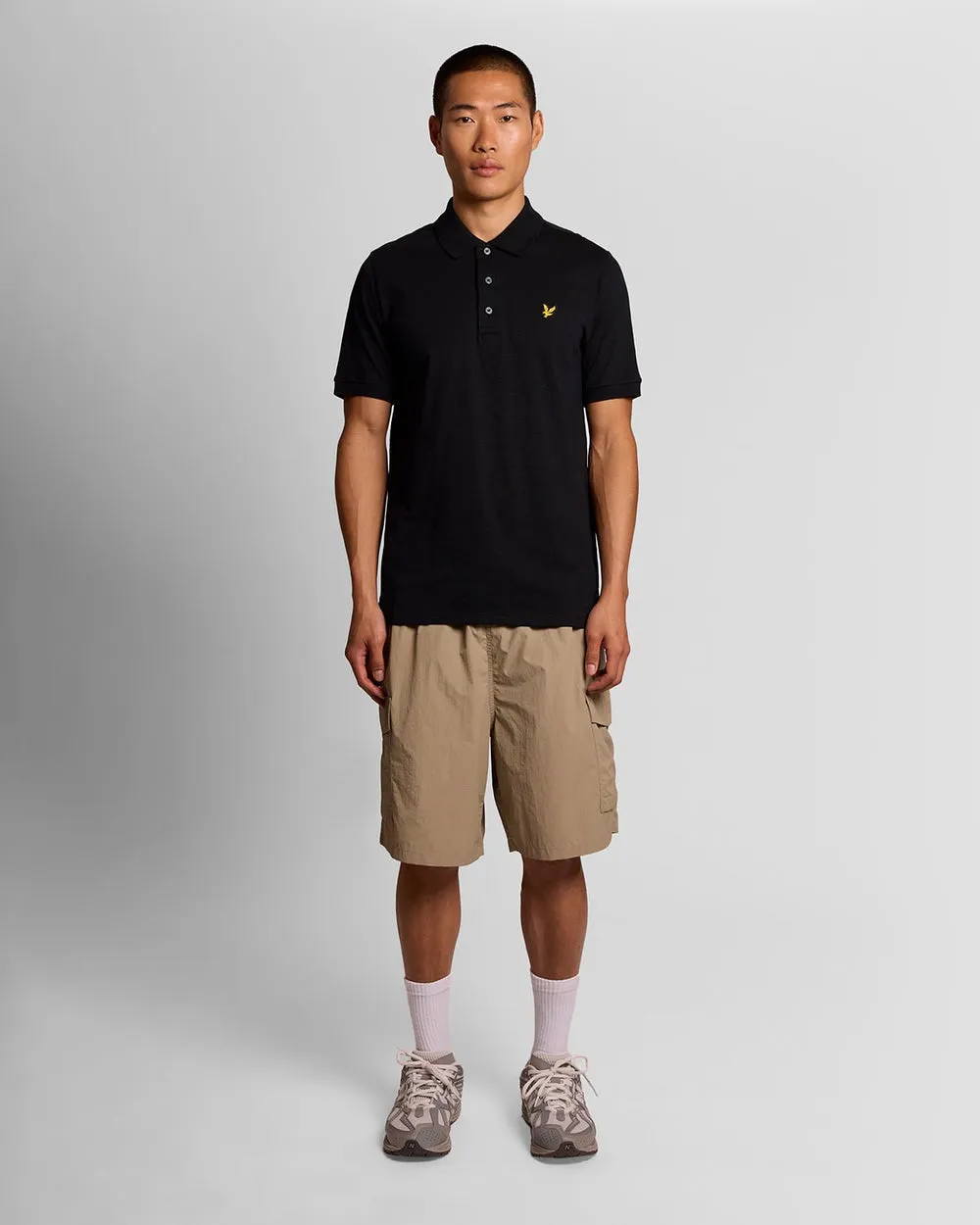 Lyle & Scott Mens Fine Cotton Slub Polo Shirt | Jet Black sold by The Foot Factory product image thumbnail 2