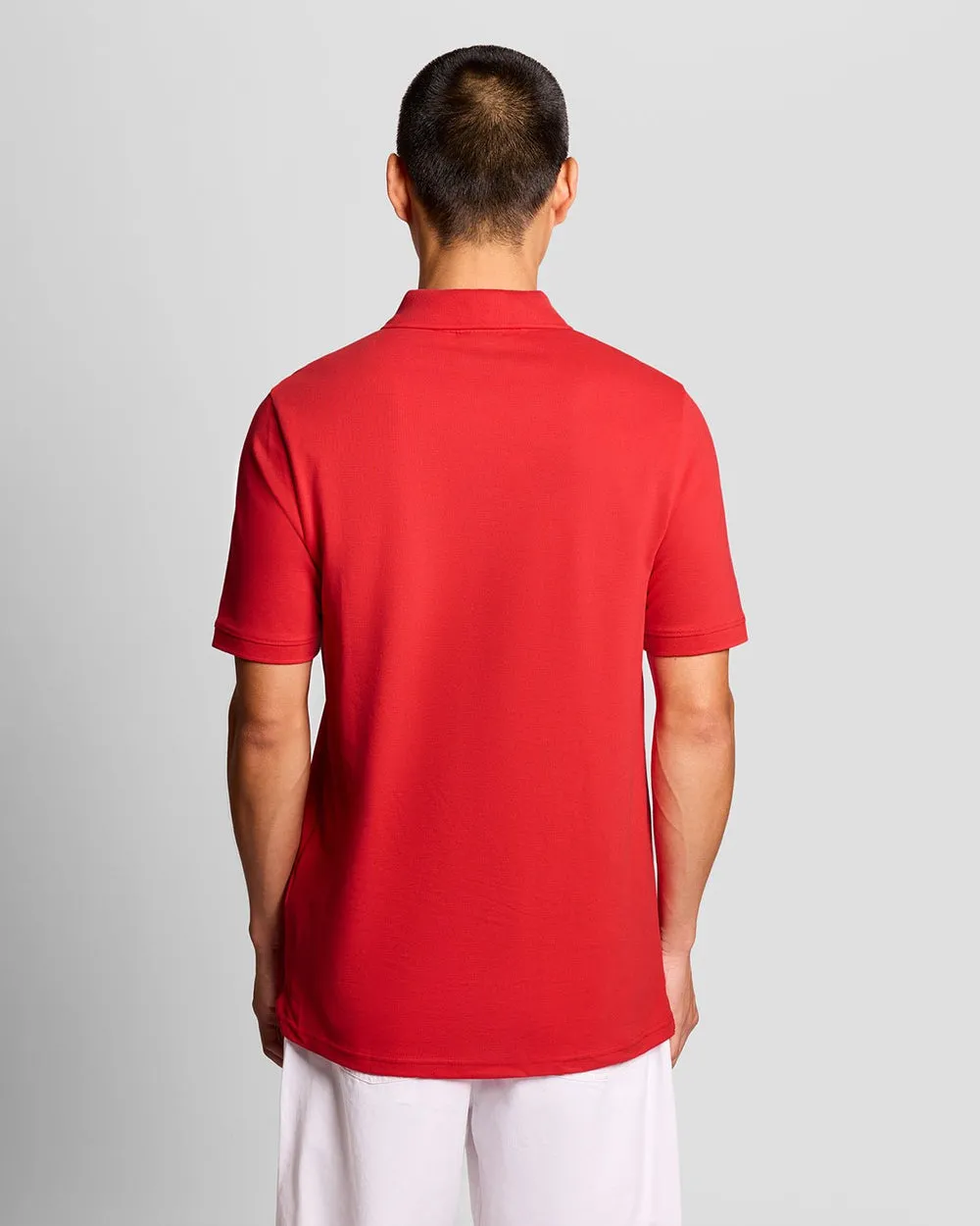 Lyle & Scott Mens Placket Tipped Polo Shirt | Cherry Red sold by The Foot Factory product image thumbnail 4