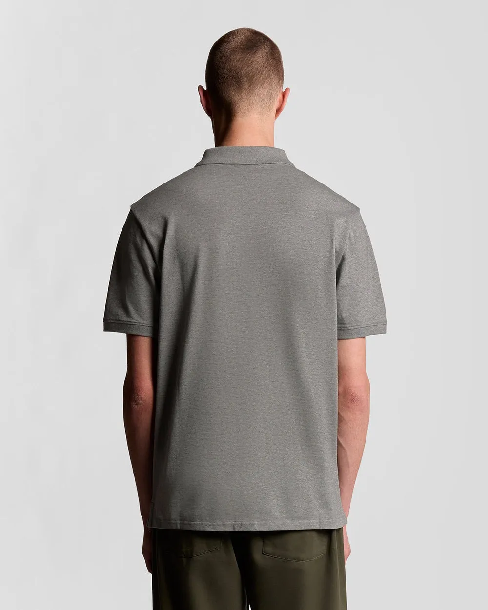 Lyle & Scott Mens Cotton Polo Shirt | Mid Grey Marl sold by The Foot Factory product image thumbnail 4