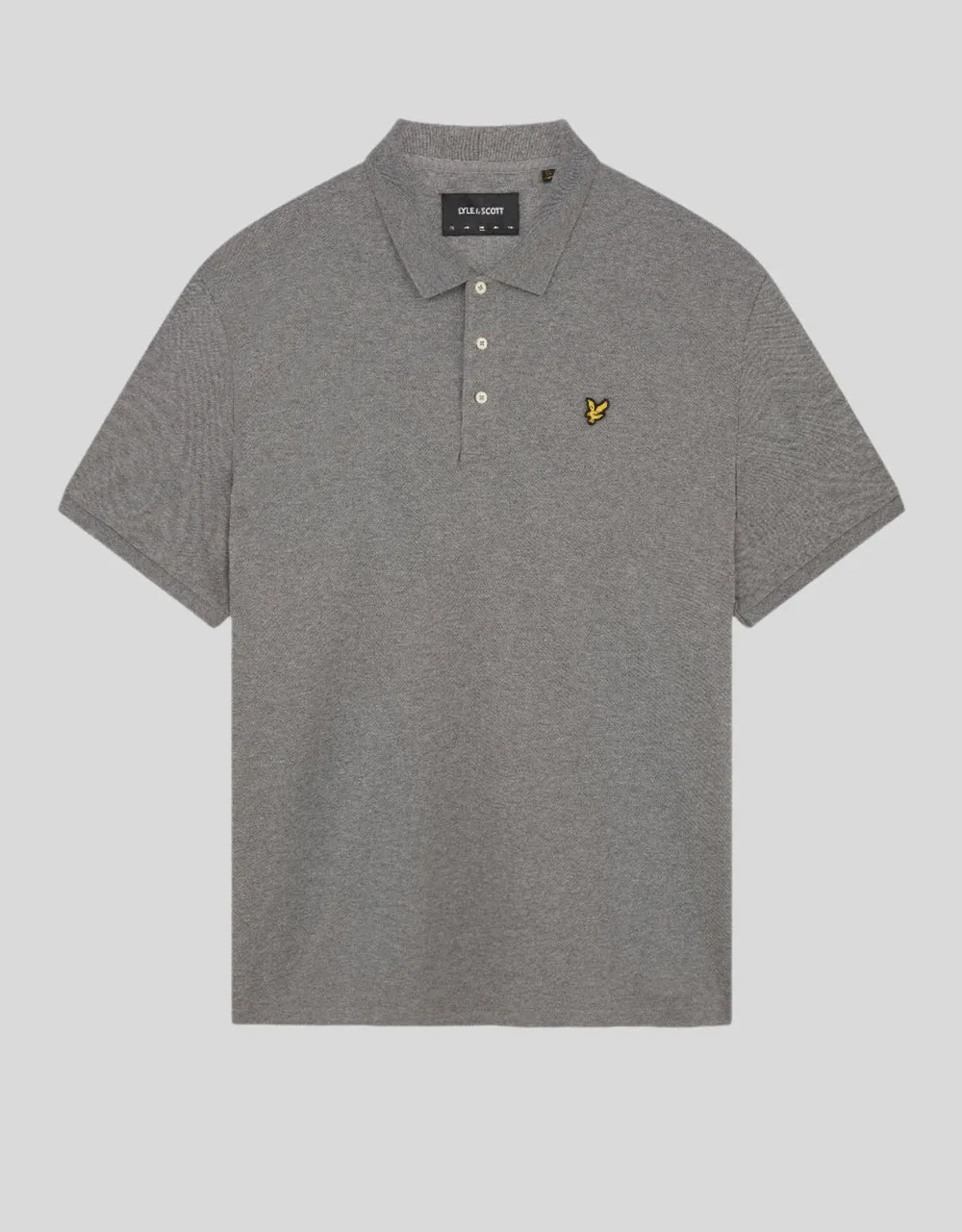 Lyle & Scott Mens Cotton Polo Shirt | Mid Grey Marl sold by The Foot Factory product image thumbnail 5