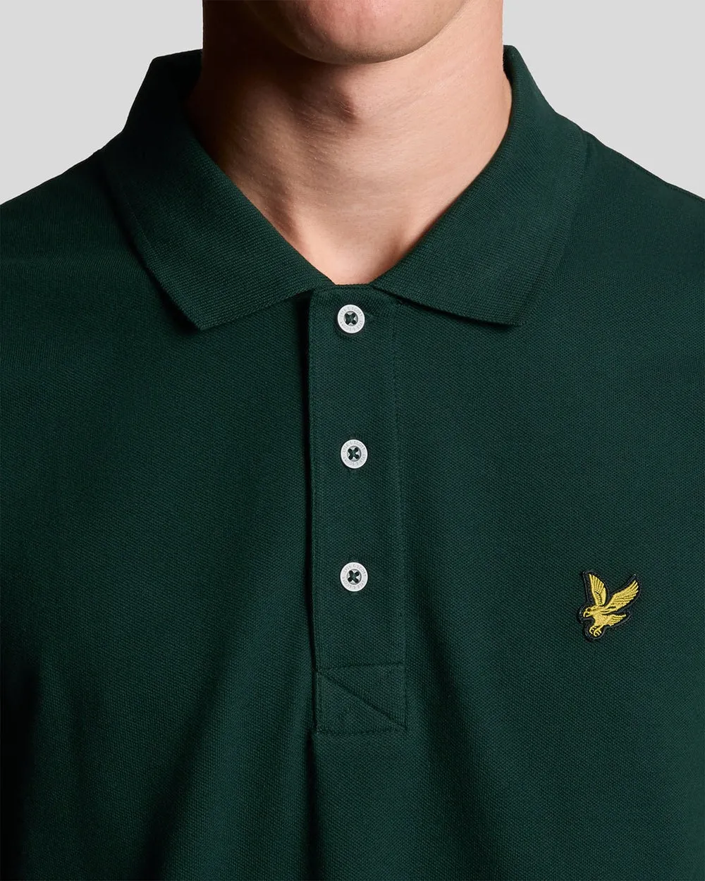 Lyle & Scott Mens Cotton Polo Shirt | Dark Green sold by The Foot Factory product image thumbnail 3