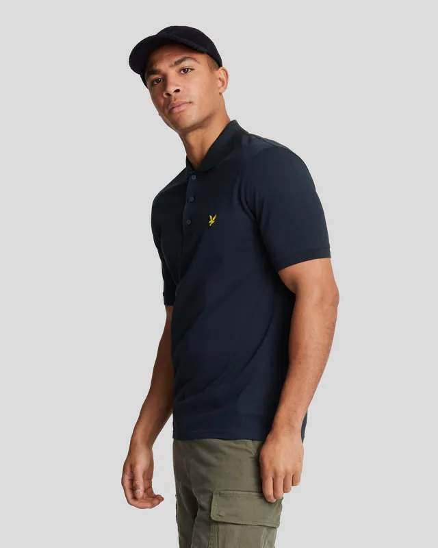 Lyle & Scott Mens Cotton Polo Shirt | Dark Navy sold by The Foot Factory