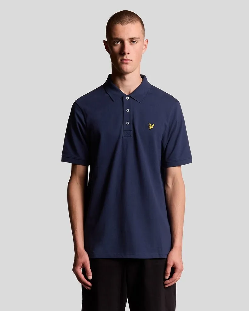 Lyle & Scott Mens Cotton Polo Shirt | Navy sold by The Foot Factory
