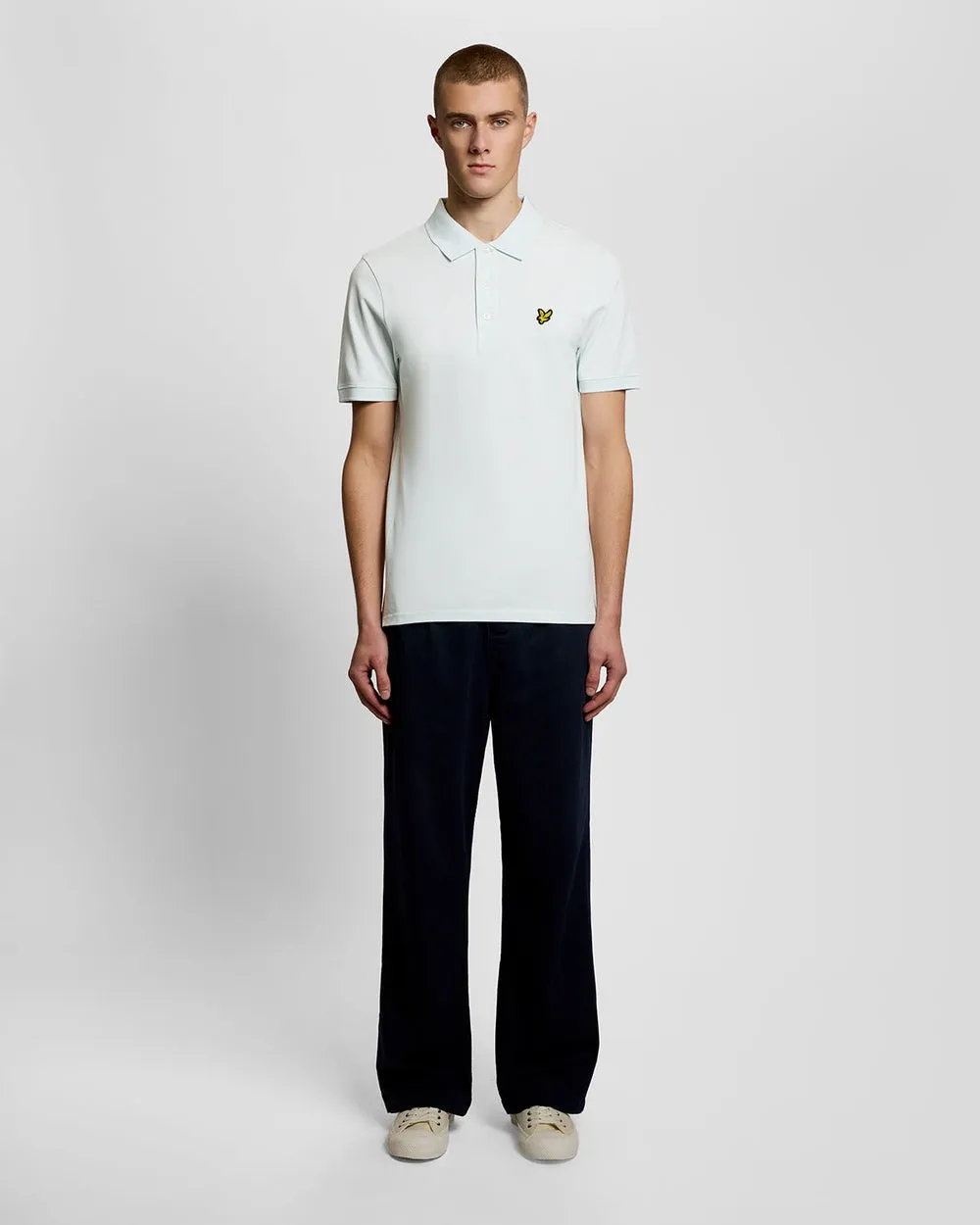 Lyle & Scott Mens Cotton Polo Shirt | Blue Ice sold by The Foot Factory product image thumbnail 2